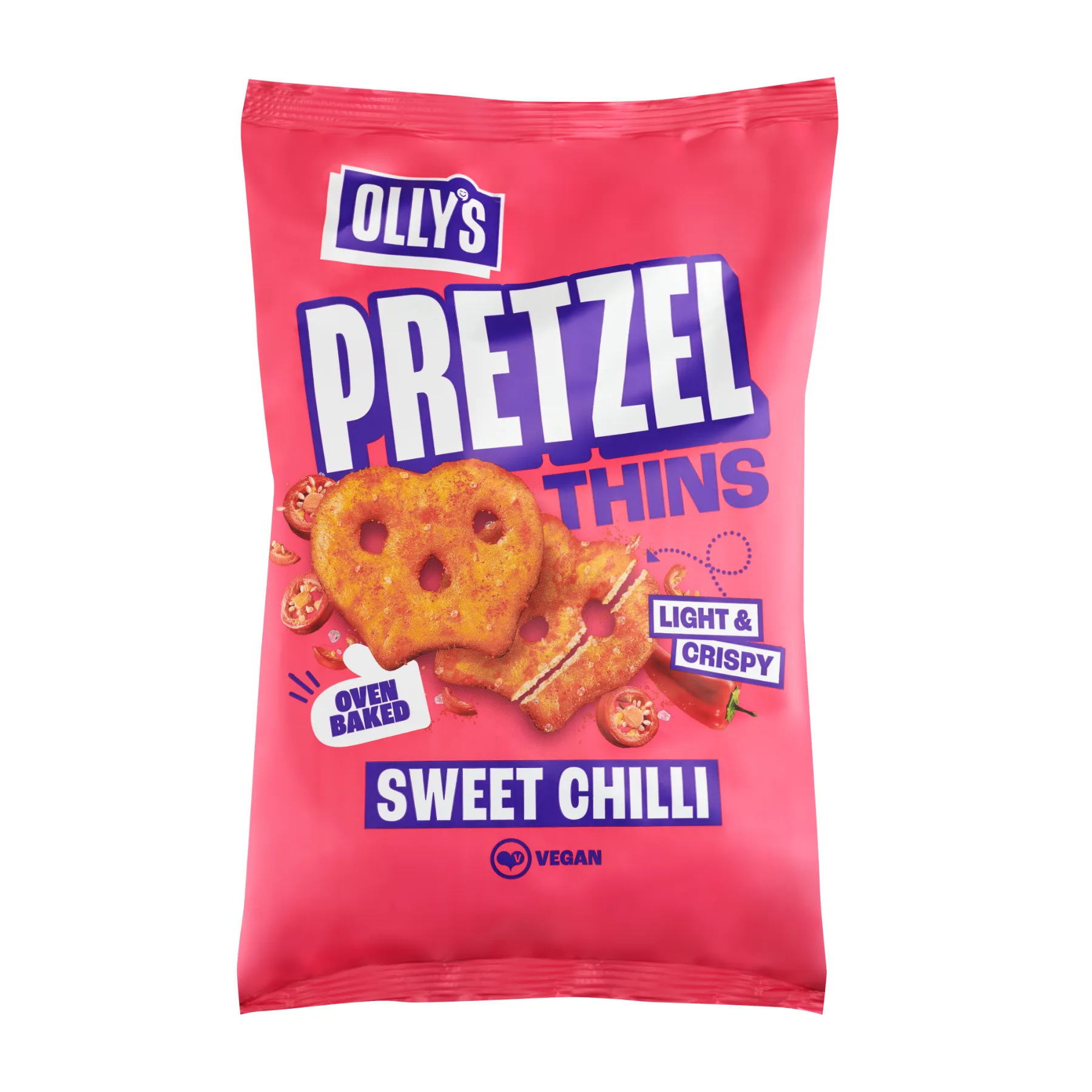 Olly's Pretzel Thins - Thai Sweet Chilli - 140g