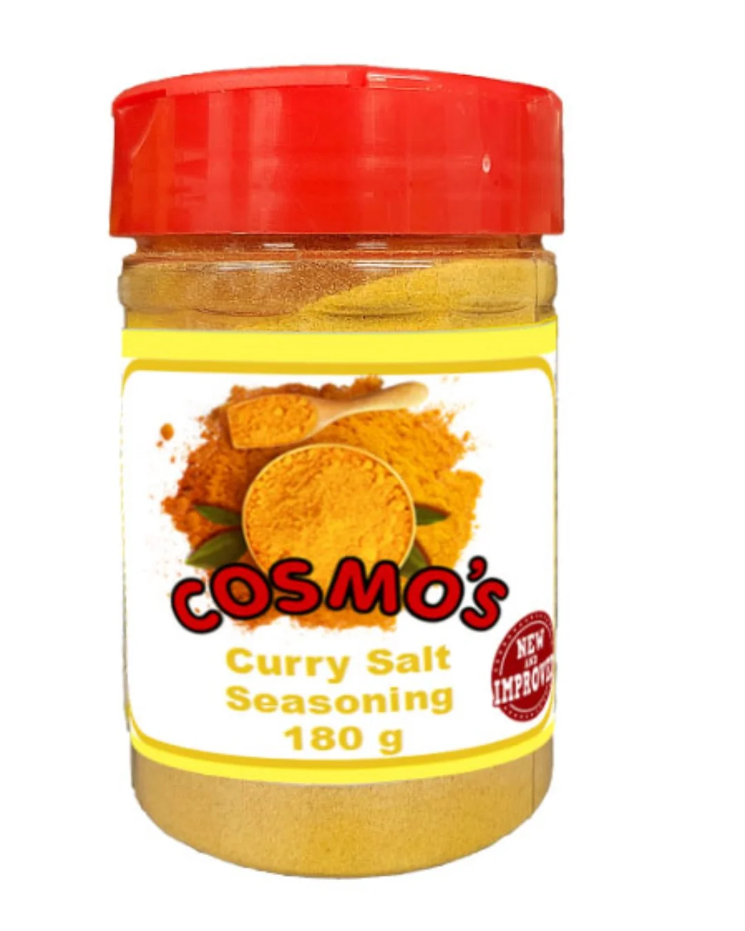 Cosmo's Curry Salt retail shaker 180gm